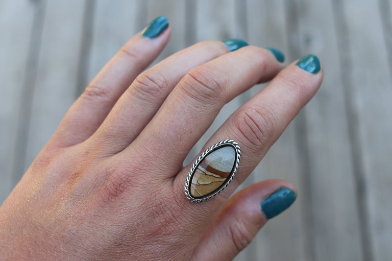 Owyhee Picture Jasper Ring - Finish In Your Size
