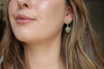 Double Sonoran Gold Turquoise Stud Earrings 1
