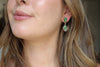 Double Sonoran Gold Turquoise Stud Earrings 2