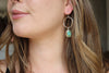 Sonoran Gold Turquoise Hoop Earrings 2