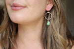 Sonoran Gold Turquoise Hoop Earrings 1
