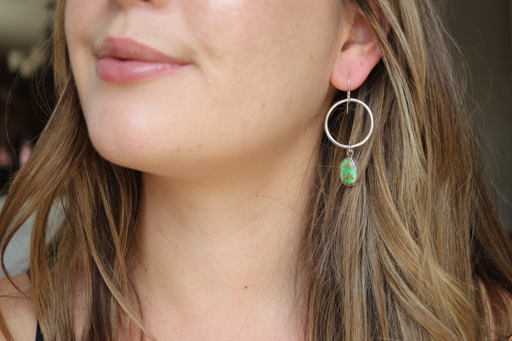 Verde Valley Turquoise Hoop Earrings