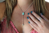 Royston Turquoise Lariat Necklace (16 inch chain)