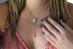 Royston Turquoise Lariat Necklace (16 inch chain)