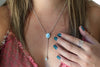 Golden Hill Turquoise Lariat Necklace (18 inch chain)