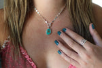Sierra Bella Turquoise Toggle Clasp Necklace (16 inch chain)