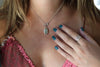Royston Ribbon Turquoise Toggle Clasp Necklace (16 inch chain)
