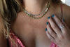 Peridot x Freshwater Pearls Beaded Necklace (16 inches + 2 inch chain extender)