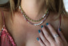 Peridot x Freshwater Pearls Beaded Necklace (16 inches + 2 inch chain extender)