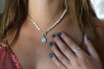 Carico Lake Turquoise Toggle Clasp Necklace (16 inch chain)