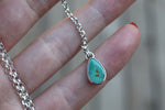 Royston Turquoise Lariat Necklace (16 inch chain)