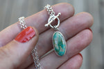 Royston Ribbon Turquoise Toggle Clasp Necklace (16 inch chain)