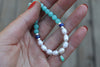 Amazonite x Turquoise Beaded Necklace (16 inches + 2 inch chain extender)