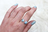 Size 9-10 Australian Opal x Golden Hill Turquoise Ring (Adjustable)
