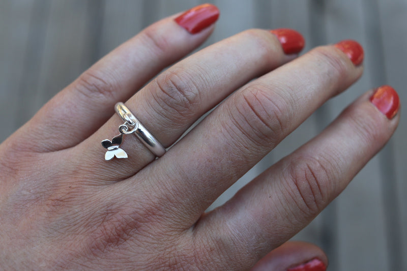 Size 7 Butterfly Charm Ring