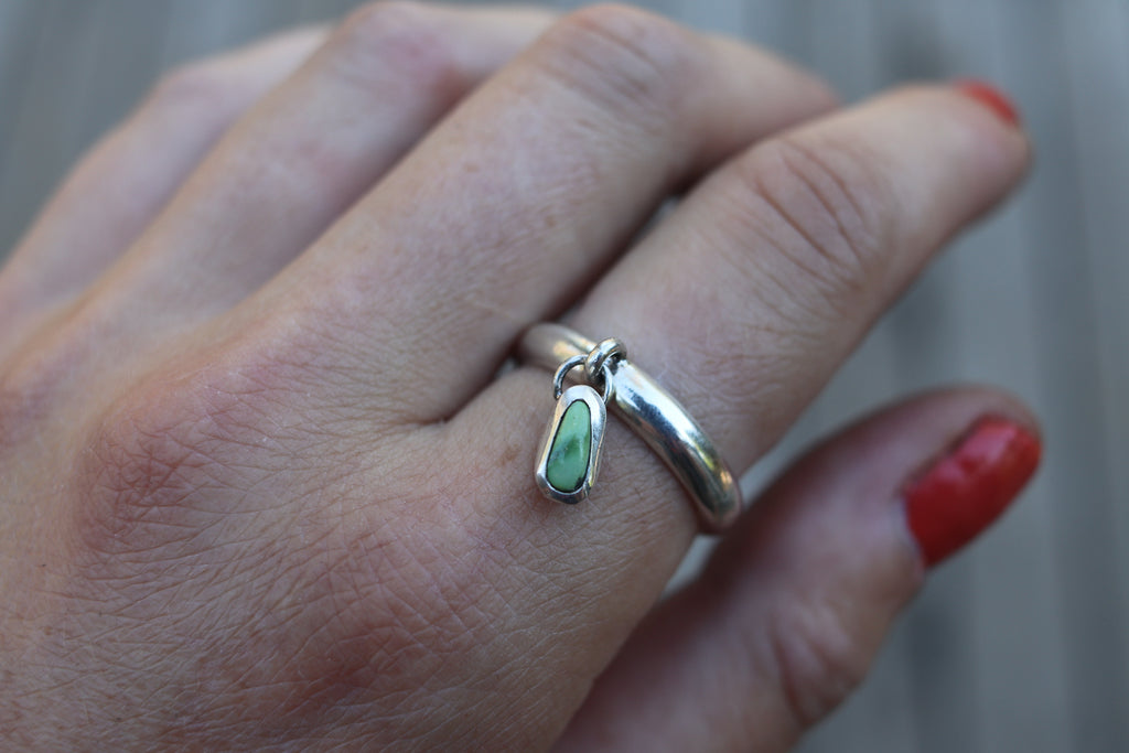 Size 10 Sonoran Mountain Turquoise Charm Ring