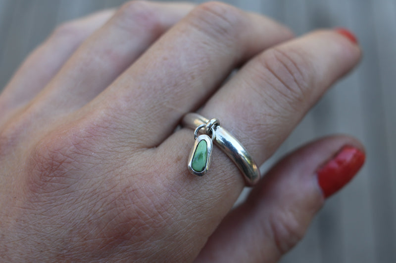 Size 10 Sonoran Mountain Turquoise Charm Ring