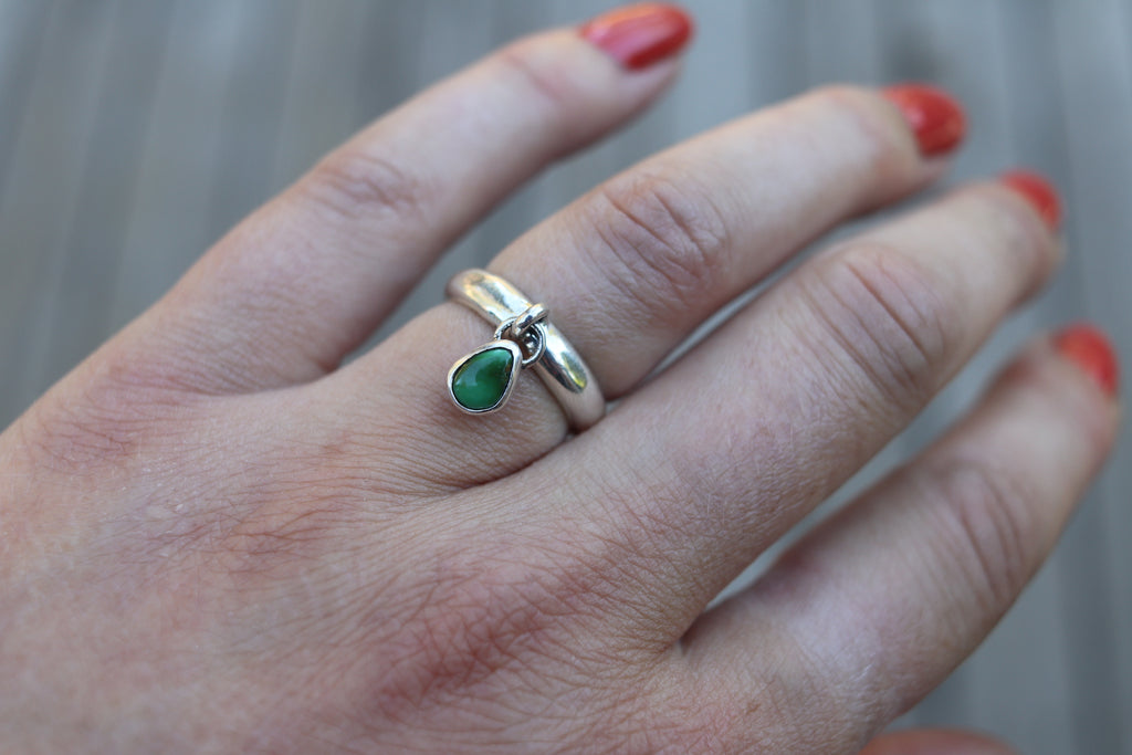Size 6 Sonoran Gold Turquoise Charm Ring