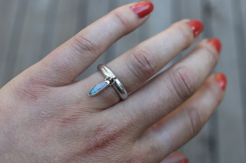 Size 6.5 Opal Charm Ring