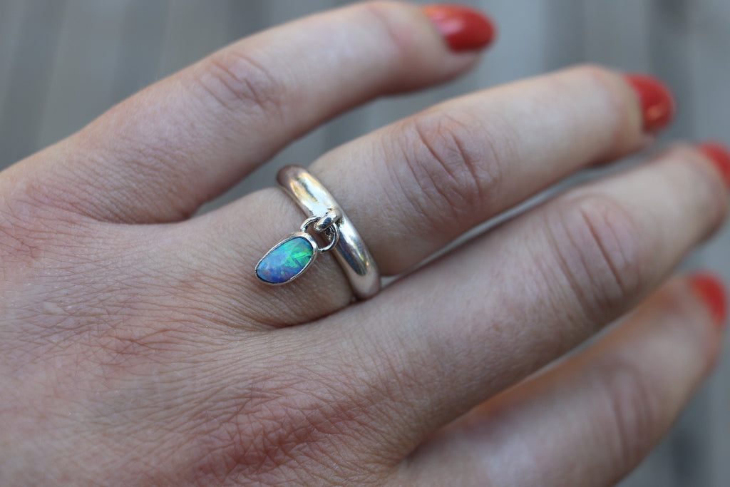 Size 5.5 Opal Charm Ring