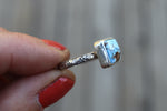 Size 8 Golden Hill Turquoise Floral Band Ring