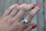 Size 8 Golden Hill Turquoise Floral Band Ring