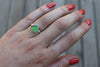 Size 7 Green Sea Glass Ring