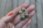 Sonoran Gold Turquoise Dangly Stud Earrings 1