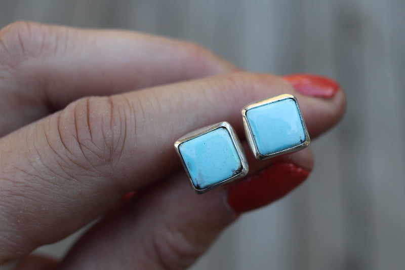 Golden Hill Turquoise Stud Earrings 4