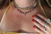 Tourmaline Beaded Necklace (16 inches + 2 inch chain extender)