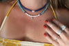 Amazonite x Turquoise Beaded Necklace (16 inches + 2 inch chain extender)