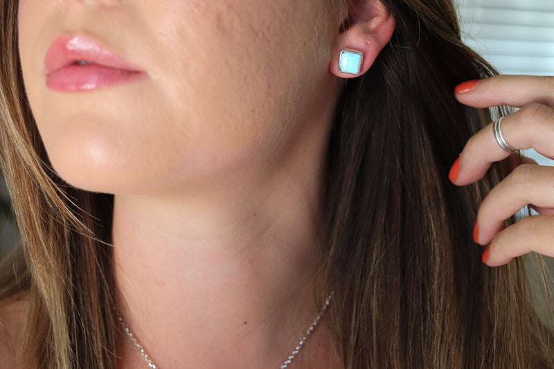 Golden Hill Turquoise Stud Earrings 4