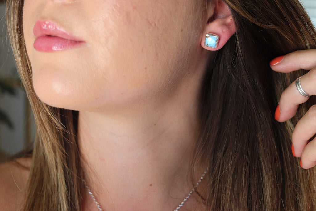 Golden Hill Turquoise Stud Earrings 3
