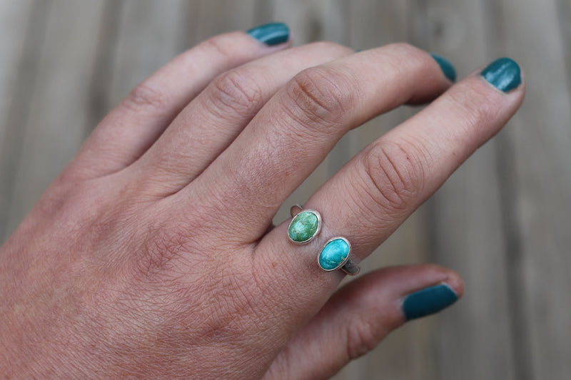 Size 9-10 Emerald Valley Turquoise Ring (Adjustable)