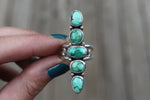 Size 8 Emerald Valley Turquoise Stacked Ring