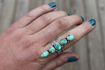 Size 8 Emerald Valley Turquoise Stacked Ring