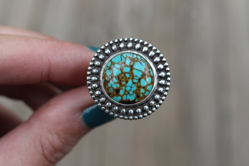 Size 7 Treasure Mountain Turquoise Ring