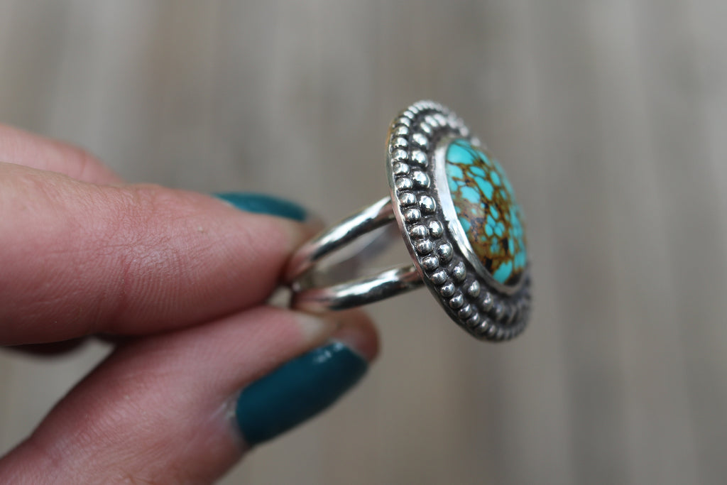 Size 7 Treasure Mountain Turquoise Ring