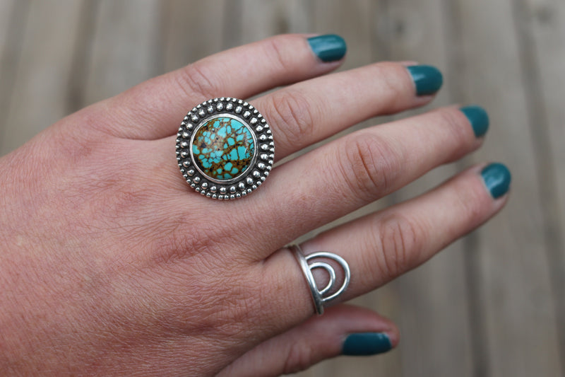 Size 7 Treasure Mountain Turquoise Ring