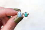 Size 8-9 Australian Opal x Royston Turquoise Ring (Adjustable)