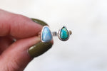 Size 8-9 Australian Opal x Royston Turquoise Ring (Adjustable)