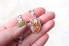 Regency Rose Plume Agate Necklace