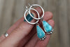 White Water Turquoise Hoop Earrings