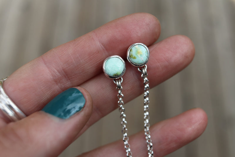 Palomino Variscite Lariat Earrings