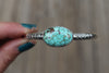 Treasure Mountain Turquoise Thick Band Stamped Cuff (6 inches)