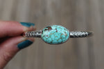 Treasure Mountain Turquoise Thick Band Stamped Cuff (6 inches)
