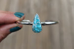 White Water Turquoise Stamped Cuff (6 inches)
