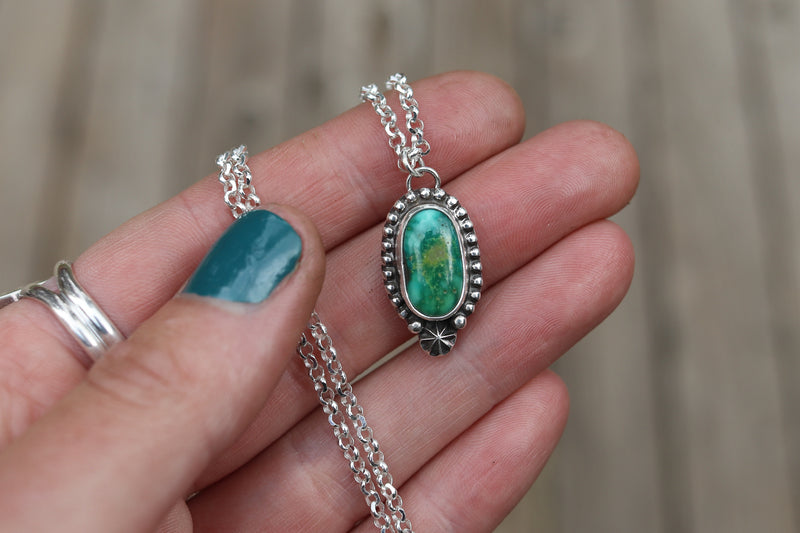 Emerald Valley Turquoise Necklace 2 (16 inch chain)
