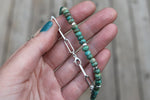 Fox Turquoise Beaded Necklace (18 inches)