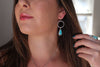 White Water Turquoise Hoop Earrings
